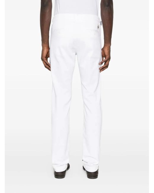Jacob Cohen White Straight-Leg Trousers for men