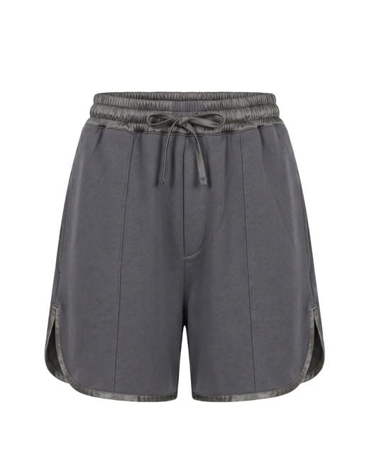 Halfboy Gray Drawstring-Waist Contrast-Trim Shorts