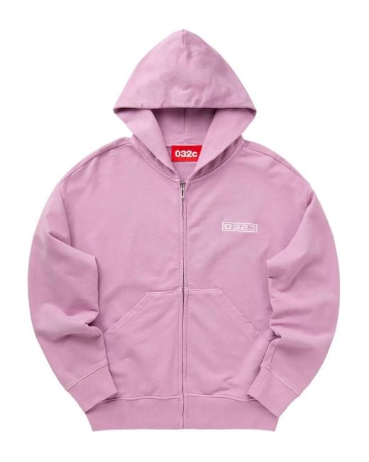 メンズ 032c Zip-front Hoodie Pink