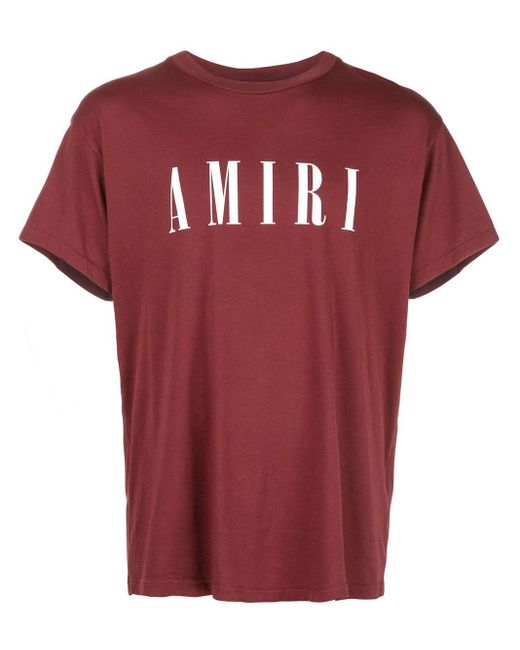 Amiri Logo Tee in Red for Men