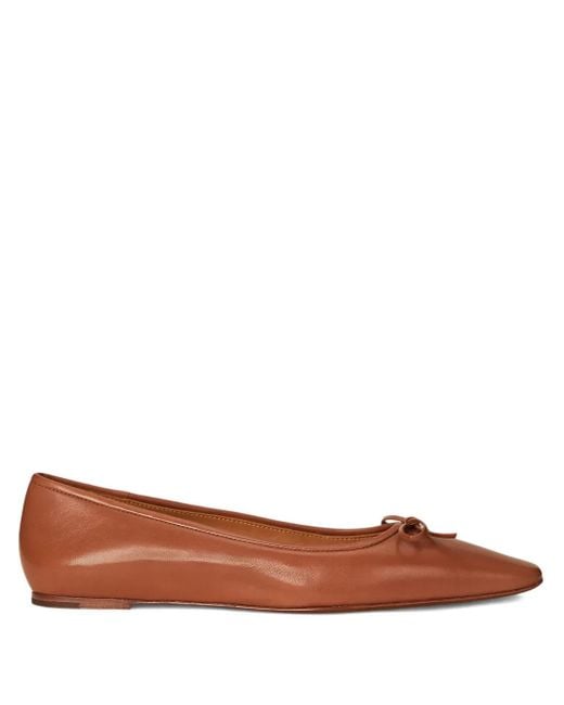 Polo Ralph Lauren リボンディテール フラットシューズ Brown