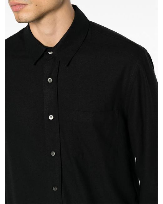Camicia A Maniche Lunghe di Our Legacy in Black da Uomo