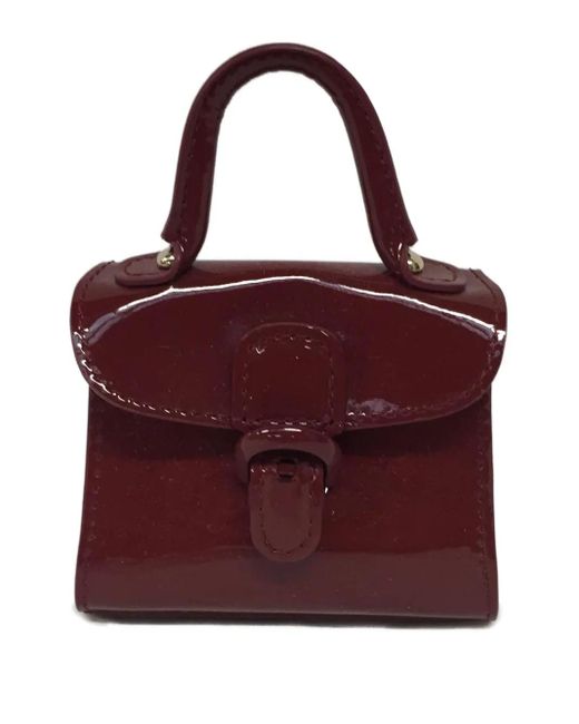 Delvaux Purple Leather Tote Bag