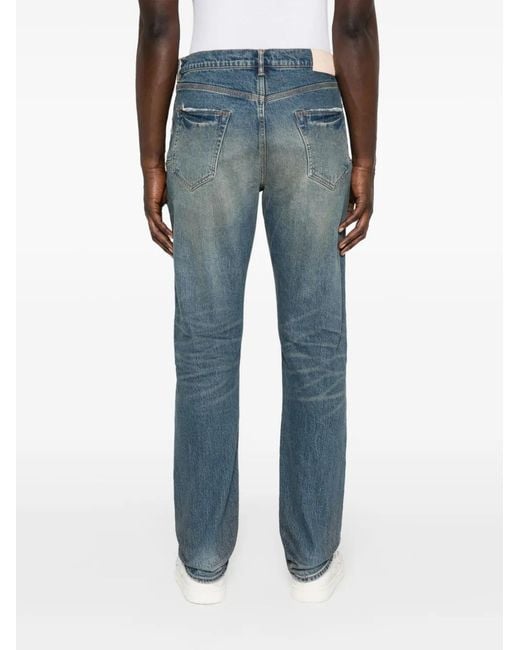 Purple Brand Blue P005 2 Year Dirty Fade Straight-Leg Jeans for men