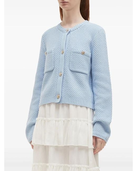 B+ AB Blue Patch Pocket Cardigan