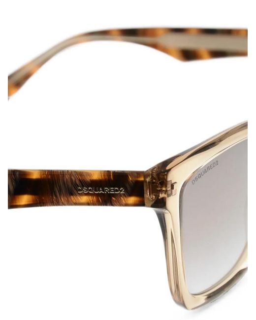 DSquared² Natural Animal-Print Square-Frame Sunglasses