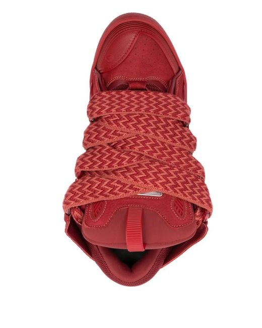 Lanvin Red Curb Sneakers for men
