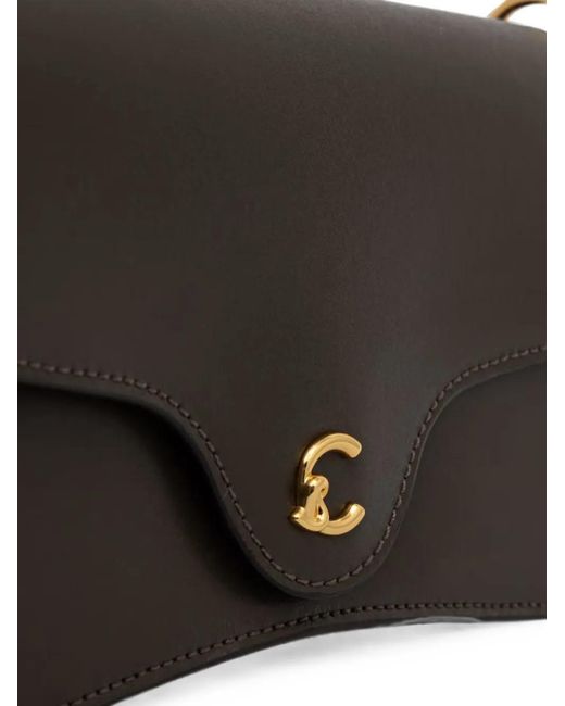 Coccinelle Black C-Me Logo-Plaque Shoulder Bag