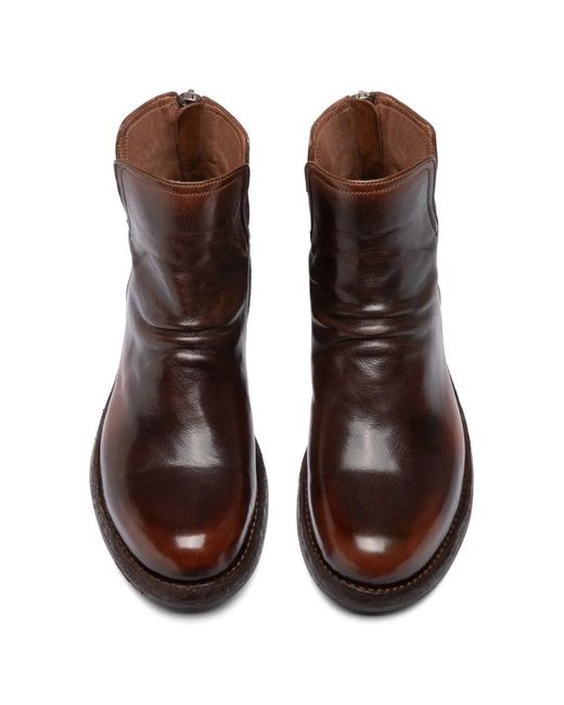 Officine Creative Brown Legrand 169 Zip Boots
