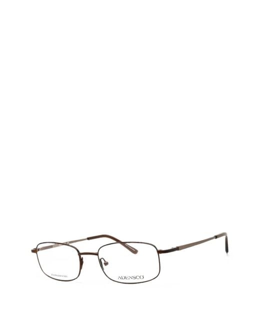 Adensco White Ashton Rectangle-Frame Glasses for men