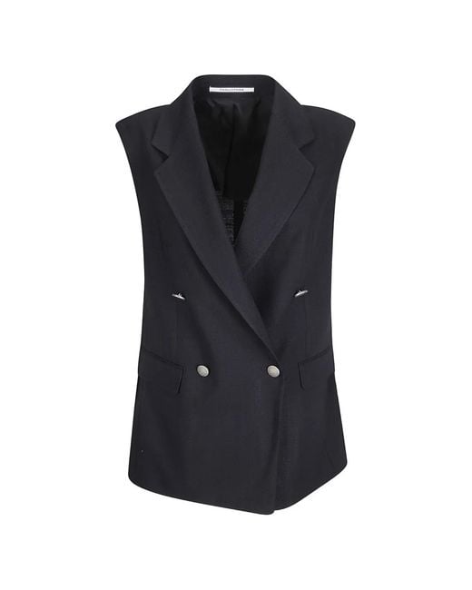 Tagliatore Black Bernice Double-Breasted Waistcoat