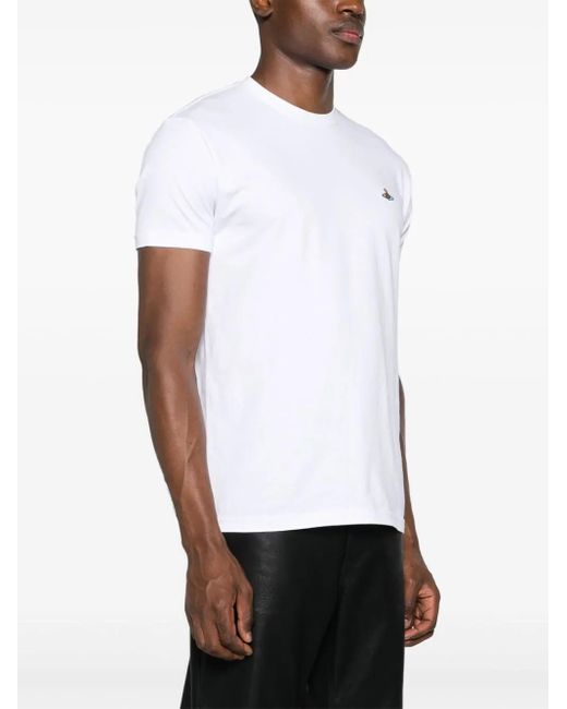 Vivienne Westwood Katoenen T-Shirt Met Geborduurd Logo in het White voor heren