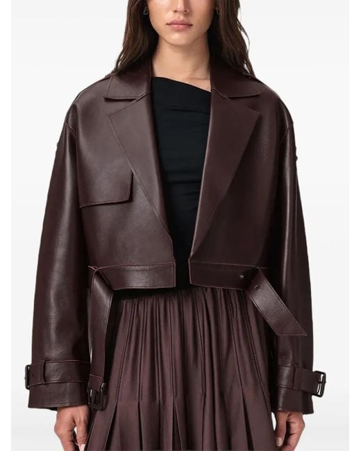 AllSaints Brown Ophelia Leather Jacket