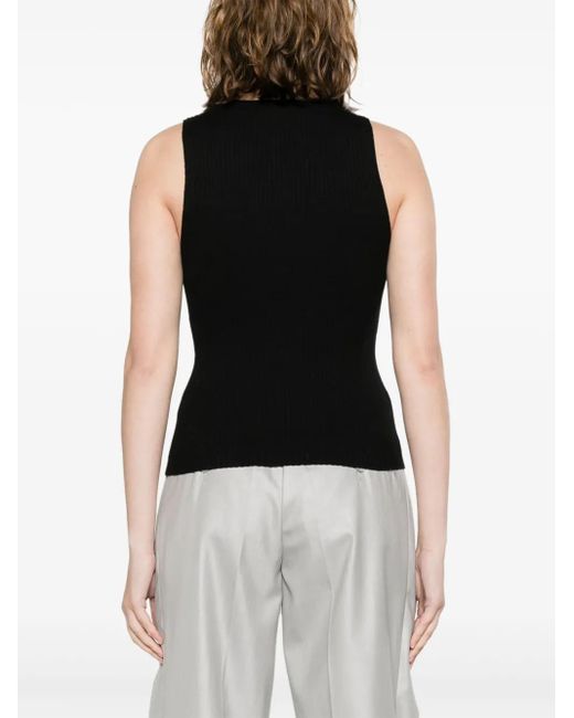 Vince Geribbelde Tanktop in het Black