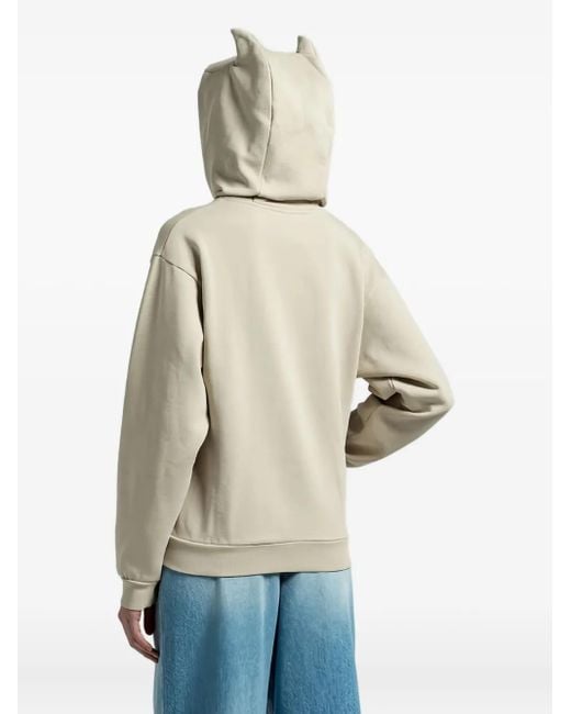 Coperni Natural Logo-Print Hoodie