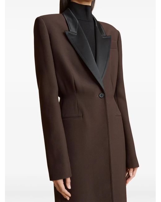Khaite Purple Bellow Single-Breasted Coat