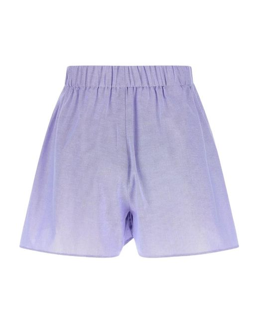 ANDAMANE Purple Georgiana Cotton Shorts Set