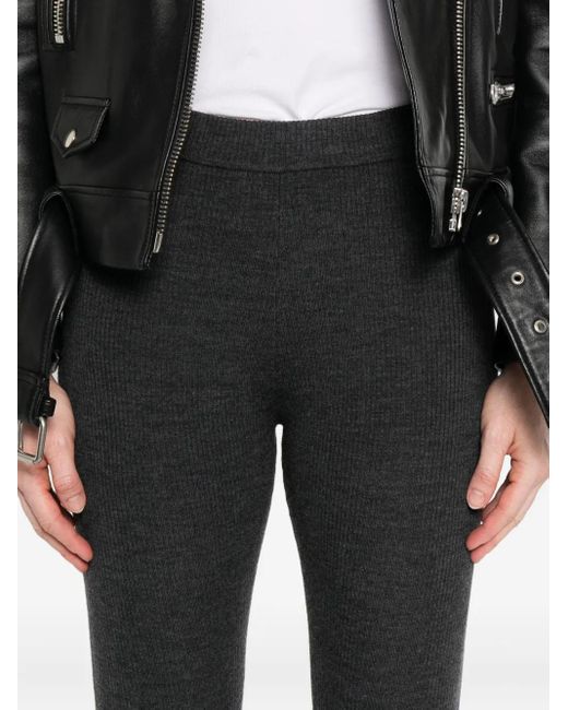 P.A.R.O.S.H. Black Wool Leggings