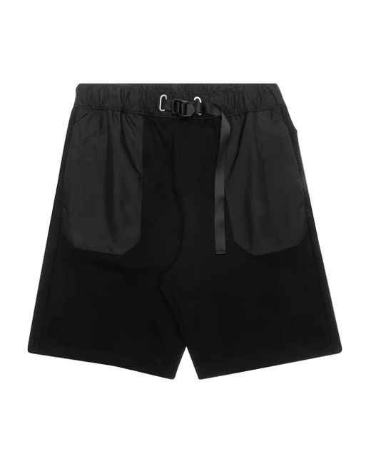 John Elliott Black Buckle-Fastening Panelled Shorts for men