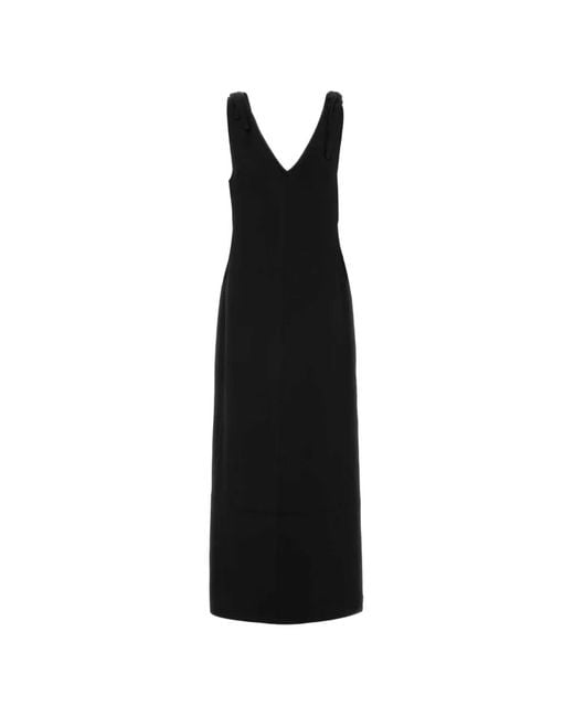 Co. Black V-Neck Midi Dress