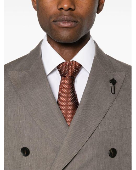 Lardini Gray Double-breasted Suit for men