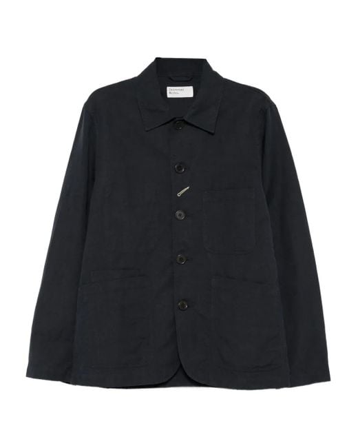 Universal Works Black Bakers Linen Jacket for men
