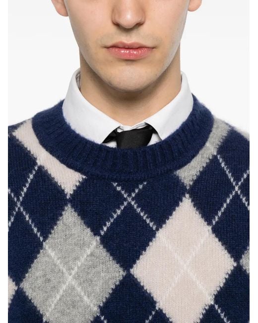 Eleventy Pullover Mit Argyle-Strickmuster in Blue für Herren