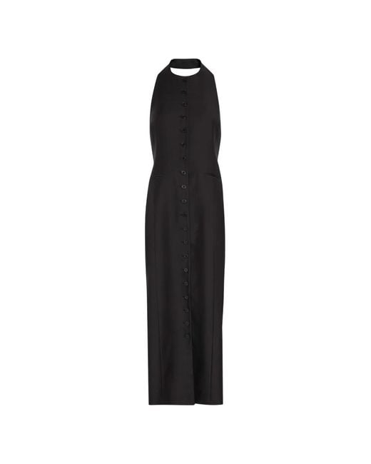 Heirlome Black Halterneck Button-Down Dress