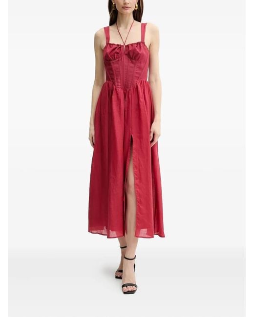 Abito Con Corsetto di Bardot in Red