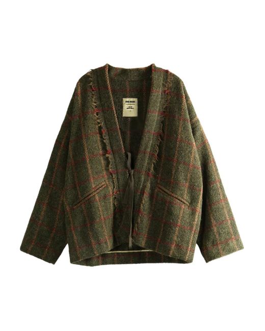 Uma Wang Green Jolla Check-Pattern Jacket for men