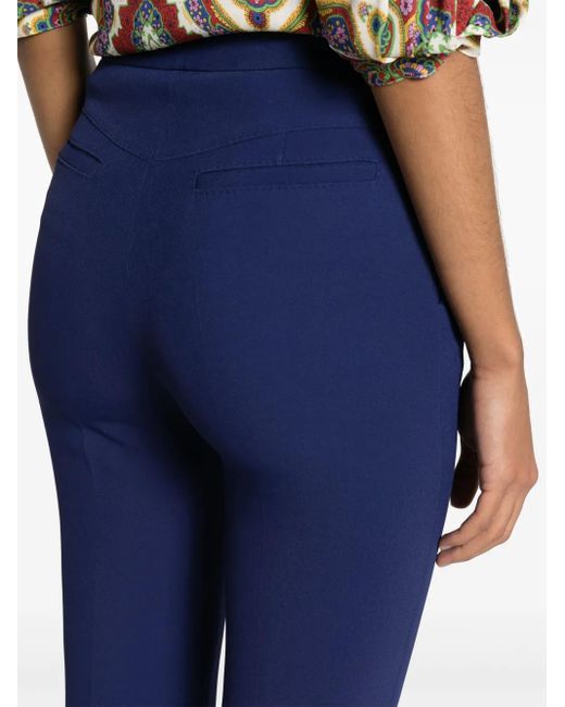 Etro Blue Flared Tailored Trousers