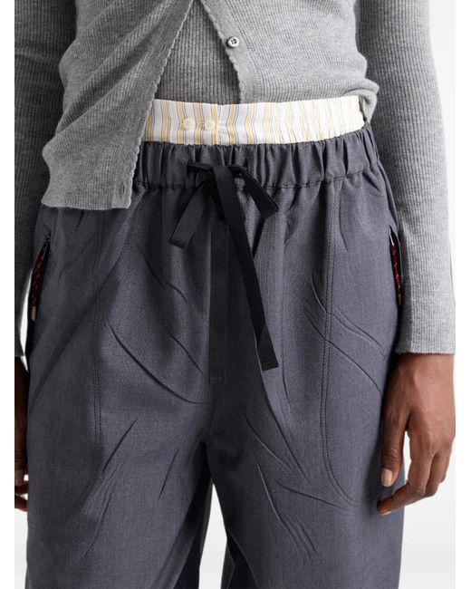 Prada Blue Drawstring Elasticated Track Pants