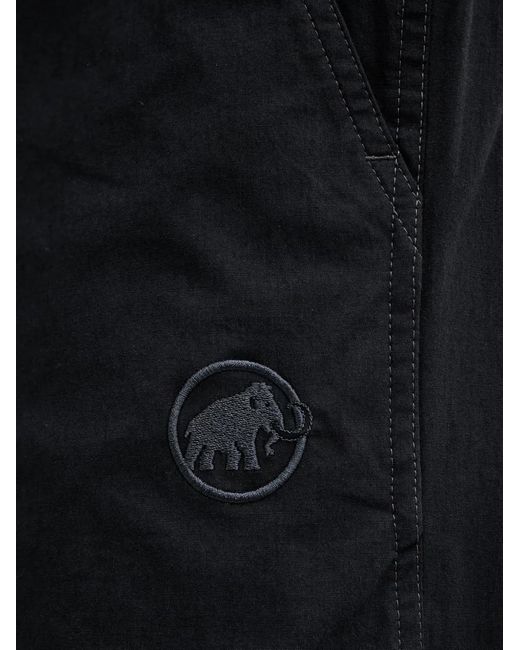 Mammut Black Logo-Embroidered Panelled Trousers for men