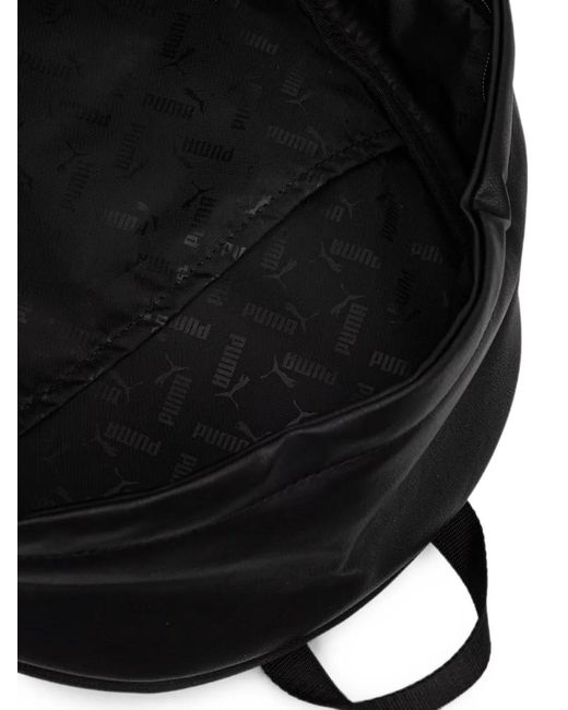 PUMA Black Sac À Dos Zippé À Logo Embossé