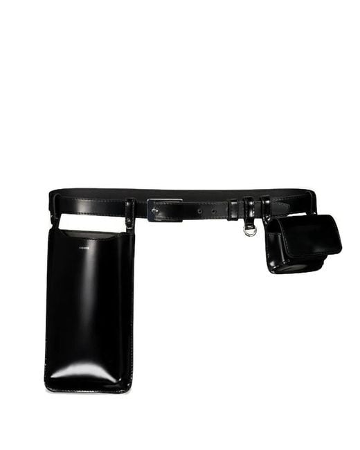 Coperni Black Polished Leather Case Belt Bag