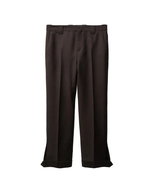 Versace Black Pantalon De Costume En Mohair Mélangé for men