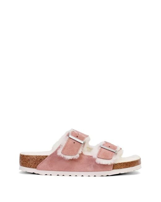 Birkenstock Pink Arizona Shearling Sneakers for men