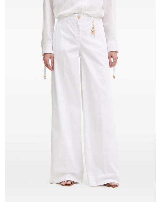Fracomina White Palazzo Trousers