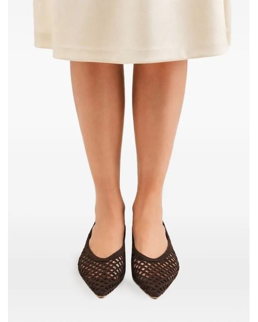 Poche Paris Brown Cut-Out Slingback Pumps