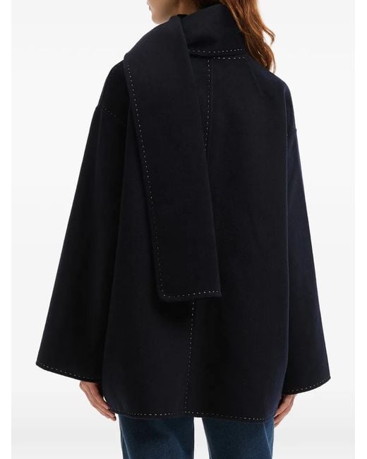 B+ AB Blue Scarf-Embellished Jacket