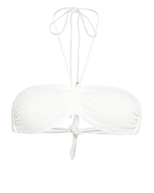 Twin Set Opengewerkte Bikinitop in het White