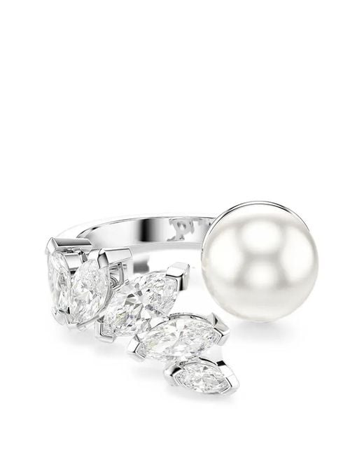 Swarovski White Mesmera Crystal-Embellished Open Ring