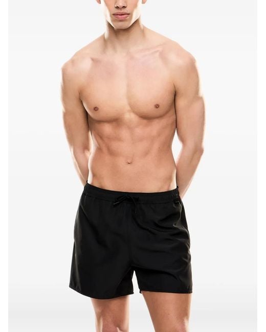EA7 Black Drawstring Swim Shorts for men