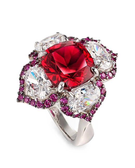 Anabela Chan Red Lotus Ruby Ring