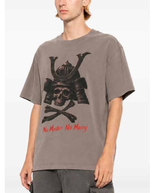 Melt Gray Graphic-Print Crew-Neck T-Shirt for men