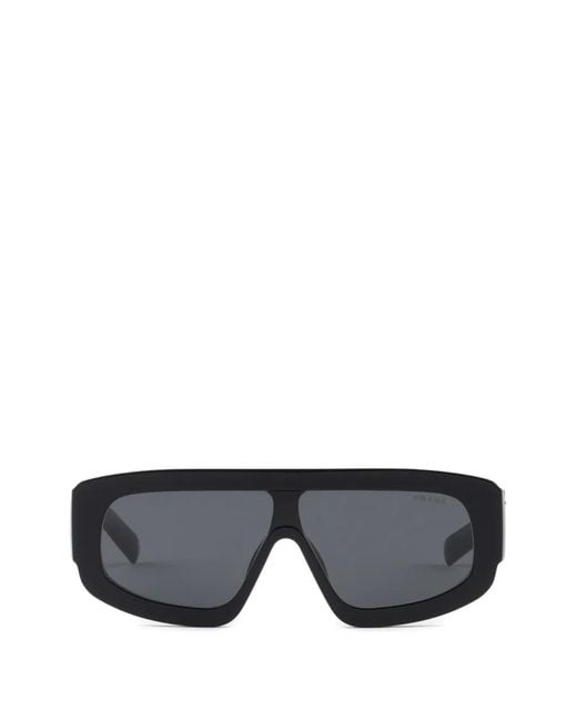 Prada Black Sunglasses With Triangle Logo for men