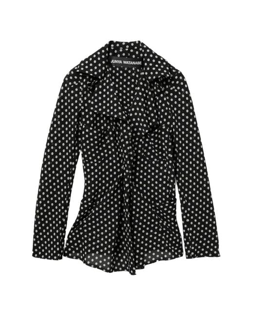 Junya Watanabe Black Polka Dot Blouse