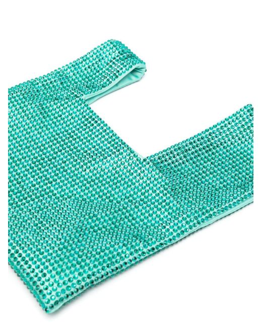 Mini sac à ornements en cristal GIUSEPPE DI MORABITO en coloris Green