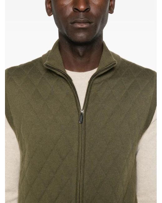 Eric Bompard Pullunder Mit Rautenmuster in Green für Herren