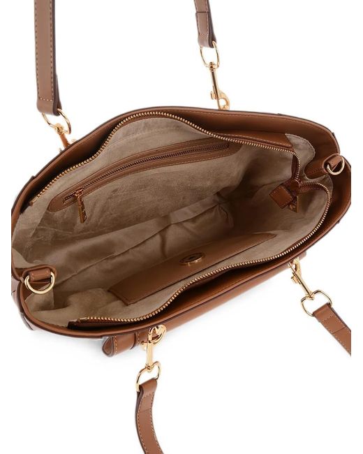 Moschino Brown Front-Pocket Shoulder Bag